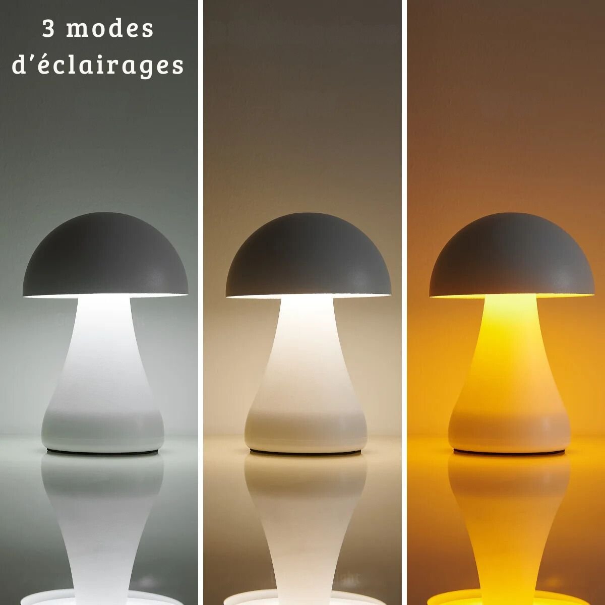 Lampe de chevet LED Champignon Magique - Éclat Nocturne