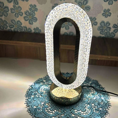 Lampe de chevet LED Cristal Ovale - Éclat Nocturne