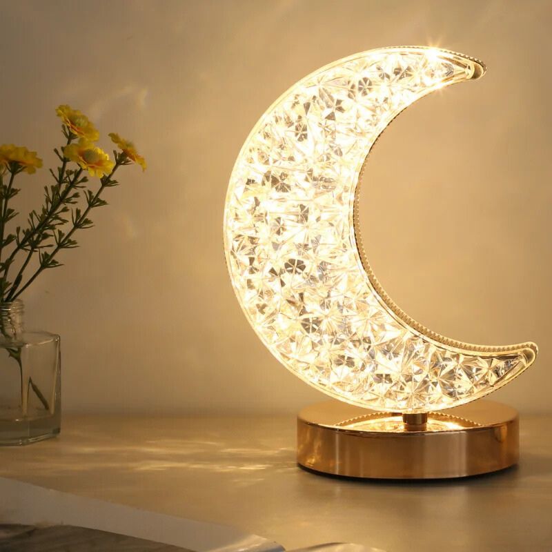 Lampe de chevet LED Lune - Éclat Nocturne