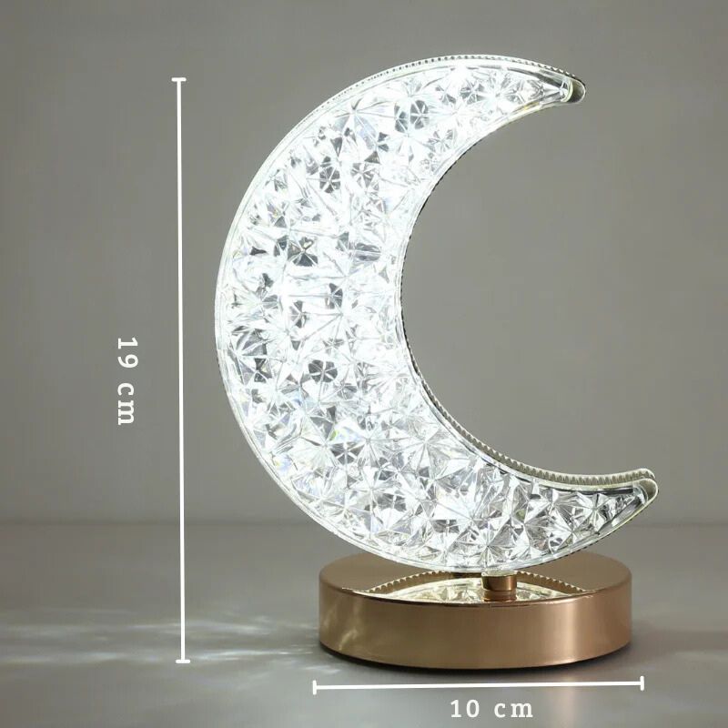 Lampe de chevet LED Lune - Éclat Nocturne