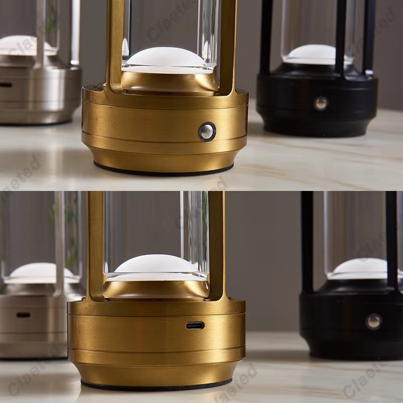 Lampe de chevet LED style Lanterne vintage - Éclat Nocturne