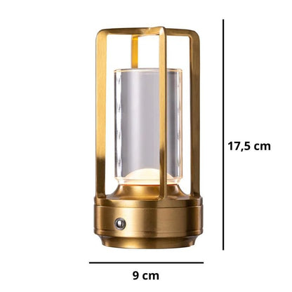 Lampe de chevet LED style Lanterne vintage - Éclat Nocturne