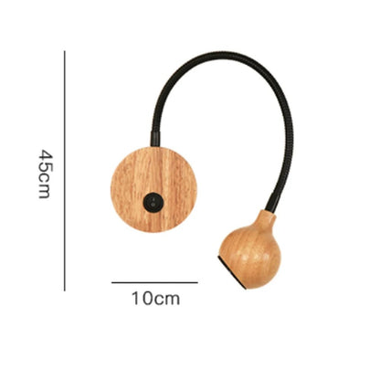 Lampe de chevet Murale Flexible en Bois Naturel - Éclat Nocturne