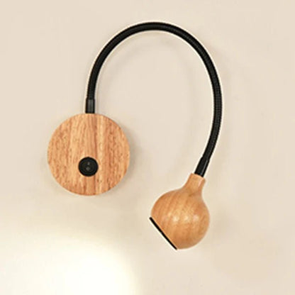 Lampe de chevet Murale Flexible en Bois Naturel - Éclat Nocturne