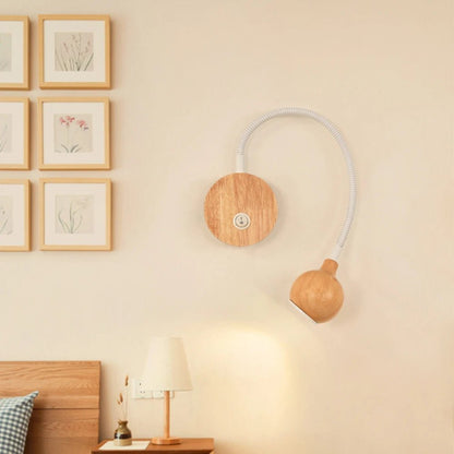 Lampe de chevet Murale Flexible en Bois Naturel - Éclat Nocturne