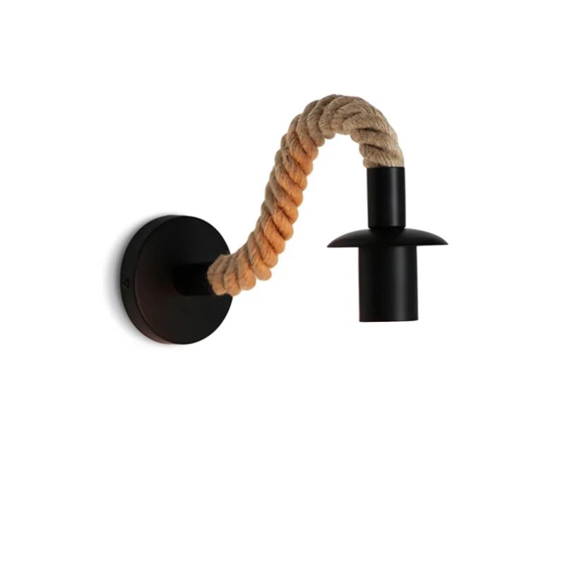 Lampe de Chevet Murale Industrielle Corde - Éclat Nocturne