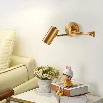 Lampe de Chevet Murale Laiton avec Bras Articulé - Éclat Nocturne