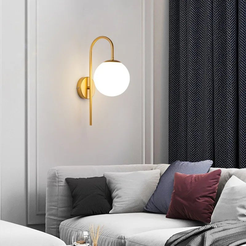 Lampe de chevet Murale Minimaliste et Globe - Éclat Nocturne