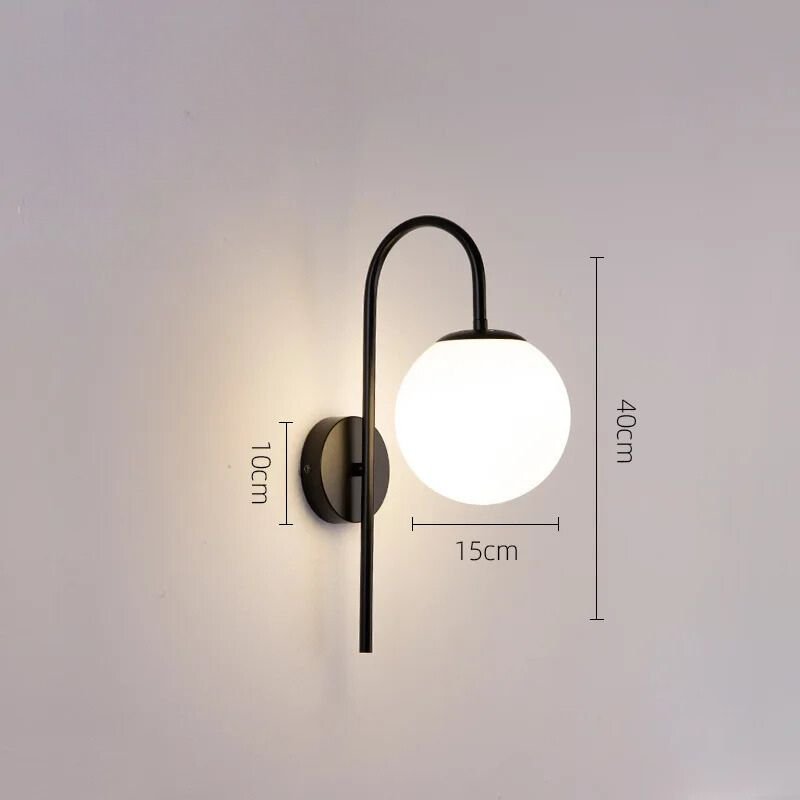 Lampe de chevet Murale Minimaliste et Globe - Éclat Nocturne