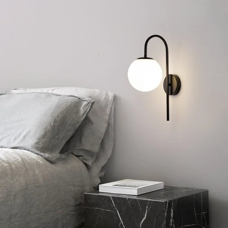 Lampe de chevet Murale Minimaliste et Globe - Éclat Nocturne