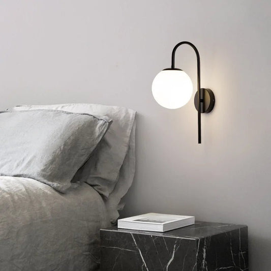 Lampe de chevet Murale Minimaliste et Globe - Éclat Nocturne
