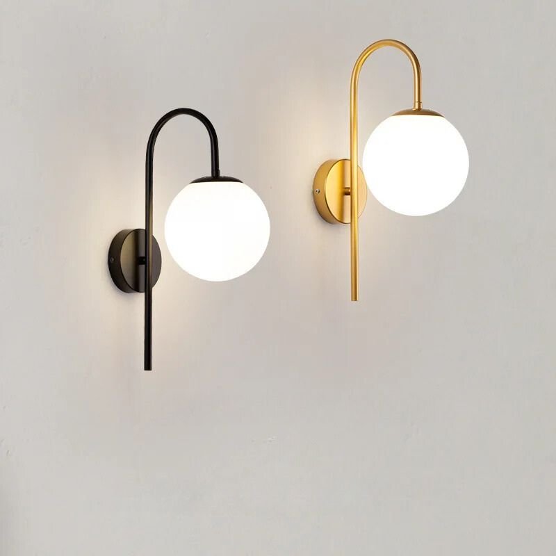 Lampe de chevet Murale Minimaliste et Globe - Éclat Nocturne