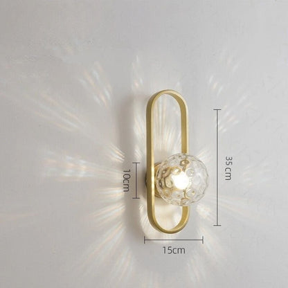 Lampe de chevet Murale Ovale et Globe Lumineux - Éclat Nocturne
