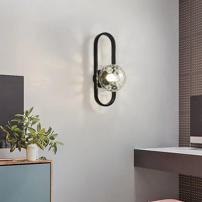 Lampe de chevet Murale Ovale et Globe Lumineux - Éclat Nocturne