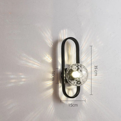 Lampe de chevet Murale Ovale et Globe Lumineux - Éclat Nocturne