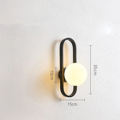 Lampe de chevet Murale Ovale et Globe Lumineux - Éclat Nocturne