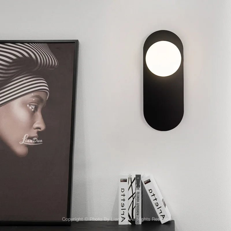 Lampe de chevet Murale Ovale Minimaliste - Éclat Nocturne