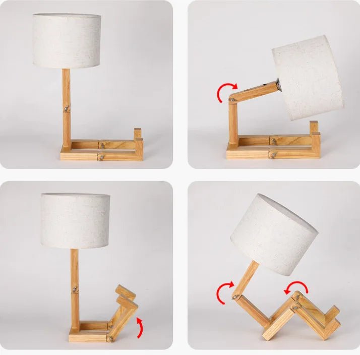 Lampe de chevet Originale Lecteur Bois - Éclat Nocturne