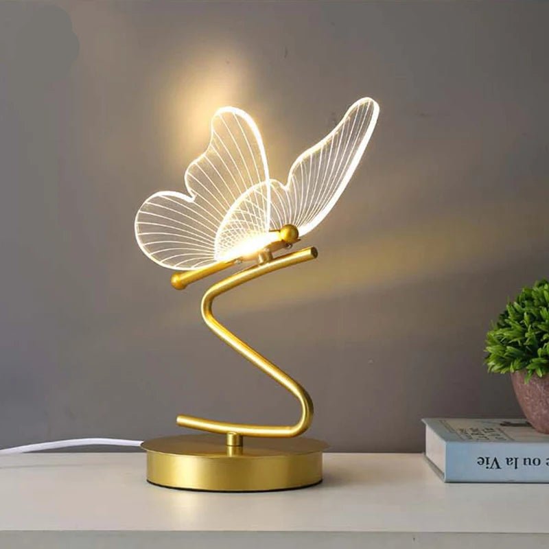 Lampe de chevet Originale Papillon Doré - Éclat Nocturne