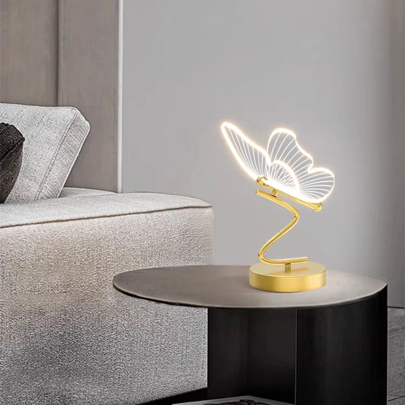 Lampe de chevet Originale Papillon Doré - Éclat Nocturne