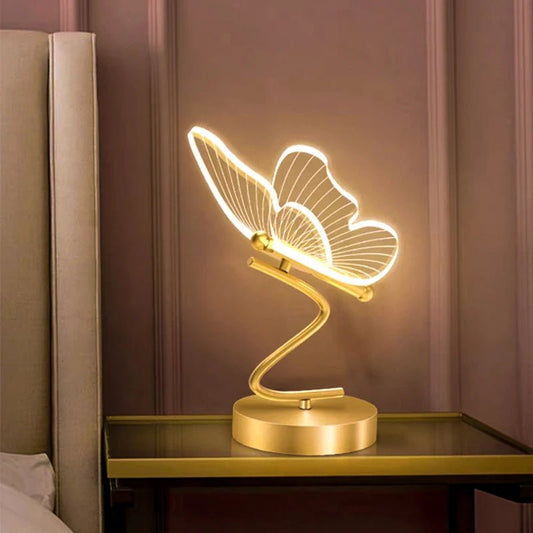 Lampe de chevet Originale Papillon Doré - Éclat Nocturne