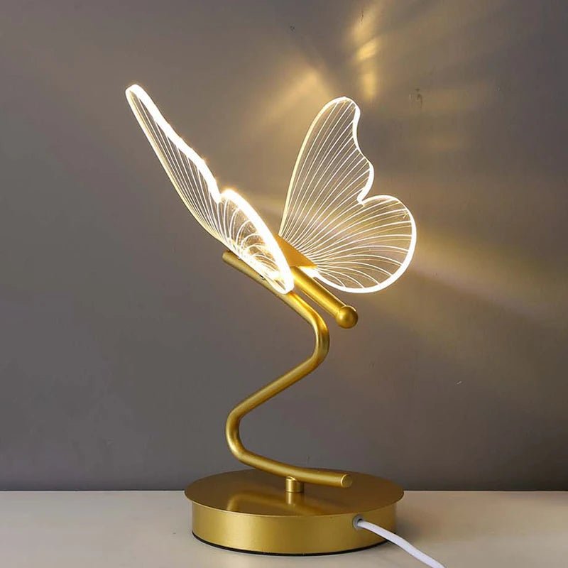 Lampe de chevet Originale Papillon Doré - Éclat Nocturne
