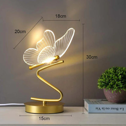 Lampe de chevet Originale Papillon Doré - Éclat Nocturne