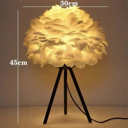 Lampe de chevet Originale Plumes Féeriques - Éclat Nocturne