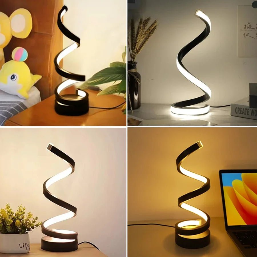 Lampe de chevet Originale Spirale LED - Éclat Nocturne