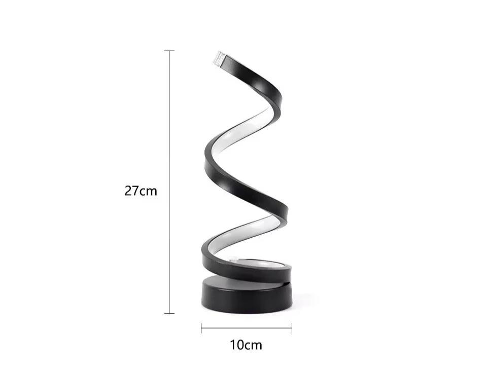 Lampe de chevet Originale Spirale LED - Éclat Nocturne