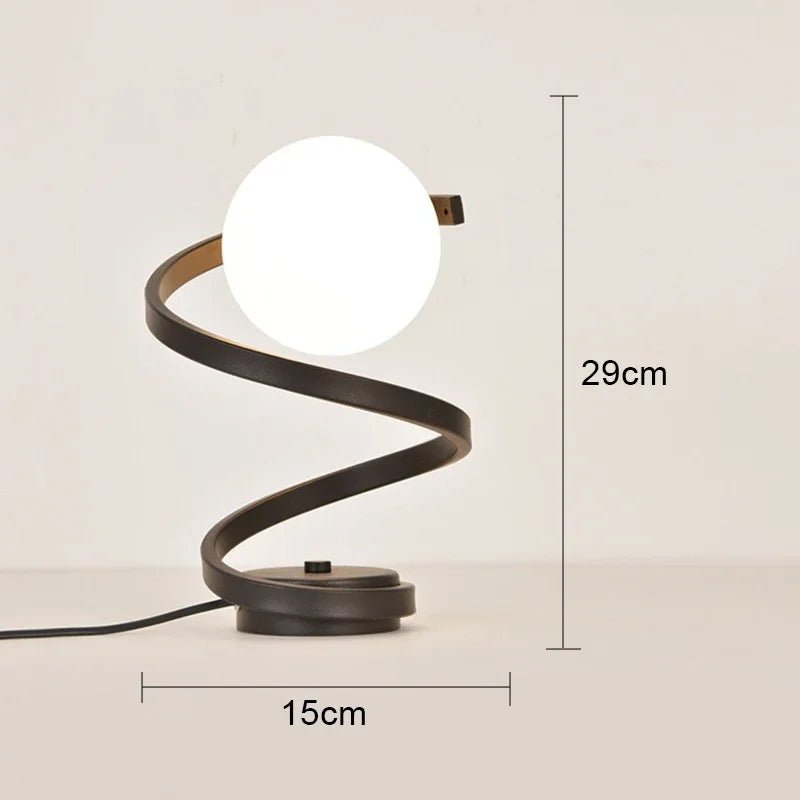 Lampe de chevet Originale Spirale Lumineuse - Éclat Nocturne