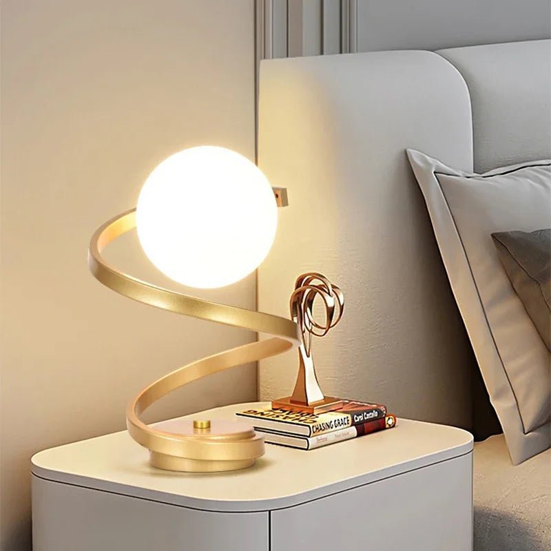 Lampe de chevet Originale Spirale Lumineuse - Éclat Nocturne