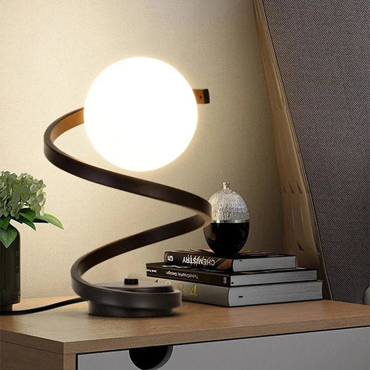 Lampe de chevet Originale Spirale Lumineuse - Éclat Nocturne