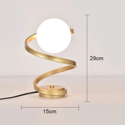 Lampe de chevet Originale Spirale Lumineuse - Éclat Nocturne