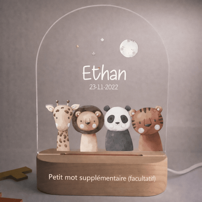 Veilleuse de naissance personnalisée - Les 4 Fantastiques - Éclat Nocturne