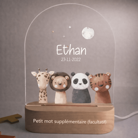 Veilleuse de naissance personnalisée - Les 4 Fantastiques - Éclat Nocturne