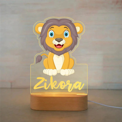 Veilleuse enfant personnalisée - Lion - Éclat Nocturne