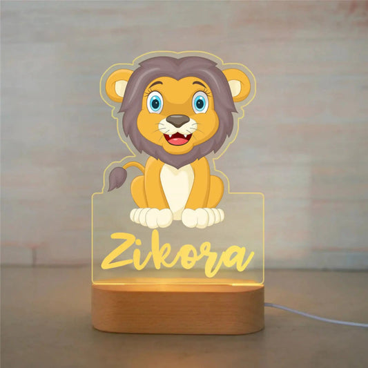 Veilleuse enfant personnalisée - Lion - Éclat Nocturne