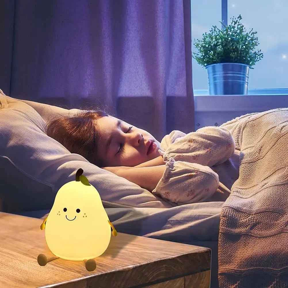 Veilleuse Enfant Poire Multicolore - Éclat Nocturne