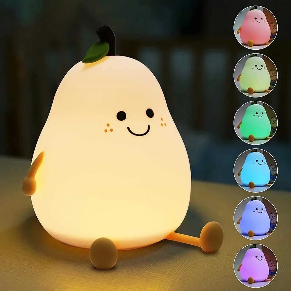 Veilleuse Enfant Poire Multicolore - Éclat Nocturne