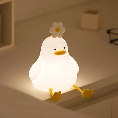 Veilleuse Enfant Poussin Fleur - Éclat Nocturne
